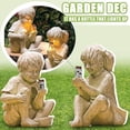 thumbnail image 3 of Iluminan Firefly Jar Niño Niña Estatua Ornamento Macizo De Flores Patio Al Aire Libre Escultura Decoración Kearding HA039895-02, 3 of 5