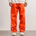 thumbnail image 2 of oqasdz Mens Pants Elastic Waist Spring Fall Star Embroidered Oversizxed Sweat Pants Sports Activities Casual Comfort Soft Outwear, 2 of 7