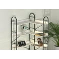 thumbnail image 3 of Yoneston 72.05" Tall L-Shaped Corner Bookshelf, 5-Tier Metal Open Bookcase, Display Rack for Living Room,Bedroom and Office, Black & White, 3 of 5