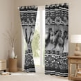 thumbnail image 3 of Feelyou Horse Animal Adult Curtains Pack of 2 (42x84 Each), Tribal Aztec Curtains Blackout, 3 of 6
