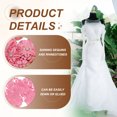 thumbnail image 4 of Uxcell 4 Pcs(2 Pairs) Aplique de Lentejuelas de Flor con Cuentas de Rhinestone, Parche de Bordado 3D para Adiciones de Costura para Vestidos de Novia, Manualidades Decorativas, Rosa, 4 of 6