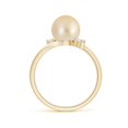 thumbnail image 2 of Angara Golden South Sea Cultured Pearl Bypass Engagement Ring in 14K Yellow Gold for Women | June Birthstone Jewelry for Her, 2 of 8
