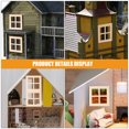 thumbnail image 3 of FRCOLOR 40pcs Mini Wooden Dollhouse Window Frames 7cm Ideal for Kids Play Toys and DIY Crafting Supplies, 3 of 8