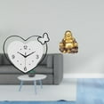 thumbnail image 2 of Reloj De Pared En Forma De Corazón, Acrílico, Diseño Creativo, Movimiento Silencioso, Arte De Pared, Escultura De Buda Maitreya, Adorno De Mesa Feng Shui, Aniversario, 2 of 8