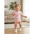 thumbnail image 5 of BemeyourBBs Toddler Baby Girl Big Sister Little Sister Matching Shirt Outfit Summer Pink T Shirt Newborn Baby Girl Romper Kids Girl Letter Flower Embroidery Short Sleeve Pullover Tee Shirt Tops, 5 of 9