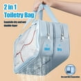 thumbnail image 4 of Portable Travel Cosmetic Toiletry Bag with Handle, Matte Translucent Organizer for Toiletries & Daily Accessories, 4 of 5