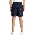 thumbnail image 2 of IZOD Mens Mid-Weight Saltwater Flat Front Stretch Chino Short (Flamingo Blue,32), 2 of 3