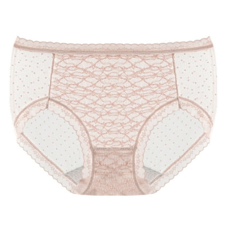 

QWERTYU Invisible Hipster Bikini for Women Seamless Stretch Underwear Comfort Mid Waist Briefs Pink 2XL