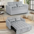 thumbnail image 4 of 54inch Velvent 2-seat Pull Out sofa Couch,3 in 1 Sleeper Sofa,  Adjustable Backrest, 4 of 8
