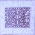thumbnail image 1 of Ahgly Company Machine Washable Indoor Square Oriental Blue Traditional Area Rugs, 6' Square, 1 of 4