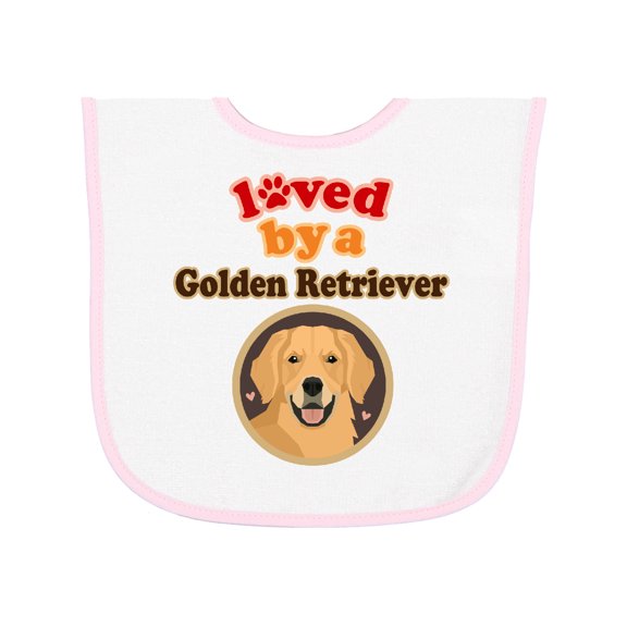 Inktastic Golden Retriever Dog Lover Baby Terry Cloth Bib