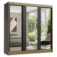 thumbnail image 1 of Ropero Closet Madesa Reno 3 Puertas Corredizas 3 Espejos Marrón/Negro, 1 of 10