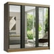 thumbnail image 1 of Ropero Closet Madesa Reno 3 Puertas Corredizas 3 Espejos Marrón/Negro, 1 of 10