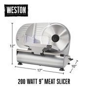Weston Electric Meat Slicer, Food Slicer and Cutting Machine with Removable 9 in. Stainless Steel Blade