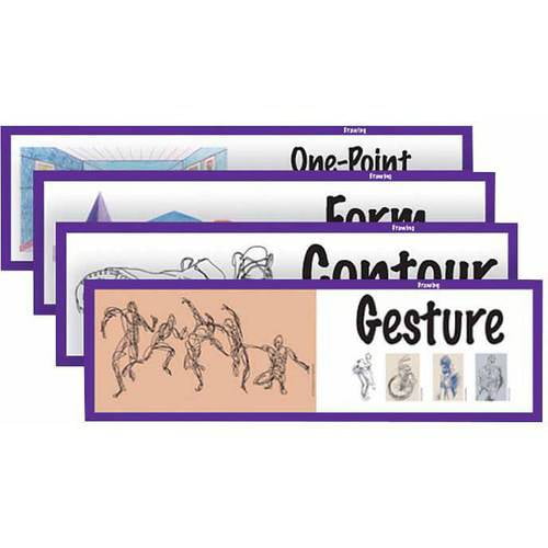 Crystal Productions, Art Display Cards, Drawing And Perspective, 18" x