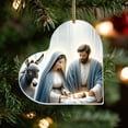 thumbnail image 1 of Adornos Navideños Redondos de Acrílico | Adornos Religiosos para Árbol de Navidad | Adornos Colgantes Ligeros y Duraderos para El Hogar., 1 of 4