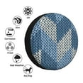 thumbnail image 4 of Pofeuu Cozy Knitted Blue Chevron Print Spare Tire Wheel Cover for Car Truck SUV Camper Universal Fit Spare Tire Cover RV Spare Tire Covers-17 inch, 4 of 6
