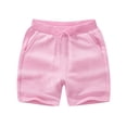 thumbnail image 2 of Boy's Girls Sports Shorts, Lightweight Athletic Running Kids Casual Elastic Waist Drawstring Summer cotton Shorts with Pockets 9Y, 2 of 5