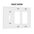 thumbnail image 2 of Flower Hello Daisy Switch Cover Decorative Wall Plate 3-Gang 2-Decor 1-Toggle Standard Size, 2 of 5