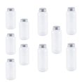 thumbnail image 3 of Refillable Plastic Bottles with Straws, 10-Pack Clear Beverage Storage Containers for Milk, Juice, Yogurt, 3 of 4