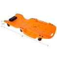thumbnail image 3 of Plastic Creeper 48 Inch - Blow Molded Ergonomic HDPE Body with Padded Headrest & Dual Tool Trays - 440 Lbs Capacity, Orange, 3 of 13