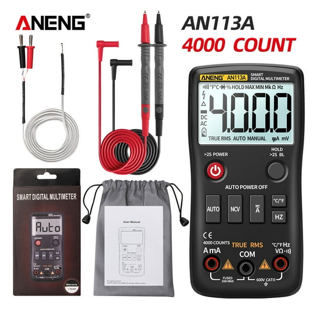 Testeur de multimètre numérique DC / AC Auto Range 4000 Counts