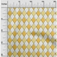 thumbnail image 2 of oneOone Cotton Poplin Yellow Fabric Argyle Quilting Supplies Print Sewing Fabric By The Yard 56 Inch Wide, 2 of 4