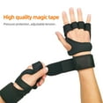 thumbnail image 3 of 1 Pair Anti-slip Silicone Shockproof Half Finger Gloves Adjustable Hook Loop Fasteners Gym Hand Wrist Palm Protector Gloves Sport Supplies, 3 of 8