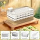 thumbnail image 1 of Aparatos de cocina, accesorios, utensilios y herramientas de cocina. Bandeja para cubitos de hielo de fácil liberación con tapa y recipiente. Paquete de 3 bandejas para cubitos de hielo para congelado, 1 of 6