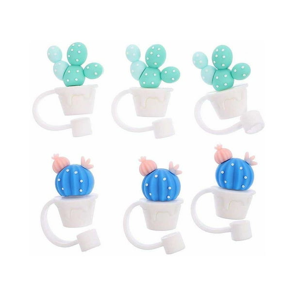 Toystoory Tapón de pajita de silicona, tapa antipolvo reutilizable para beber, accesorios bonitos para vasos de cristal, tapones a prueba de Type3 NO3