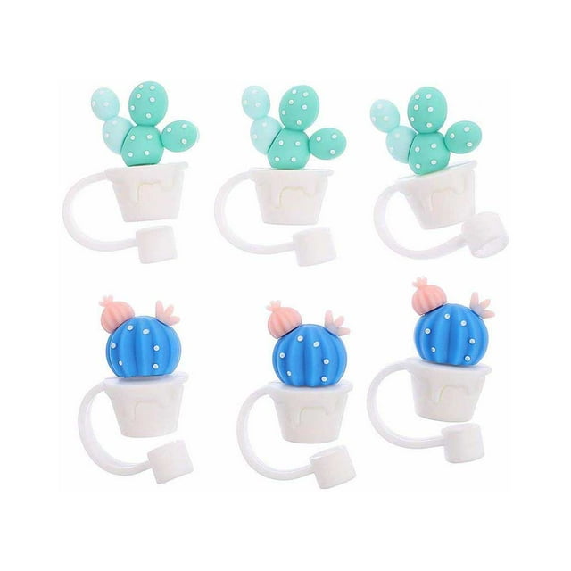 Advancent Tapón de paja reutilizable para beber, tapa antipolvo, herramienta de sellado ligera, impermeable, bonitos dibujos animados, tapones a Type3 NO3