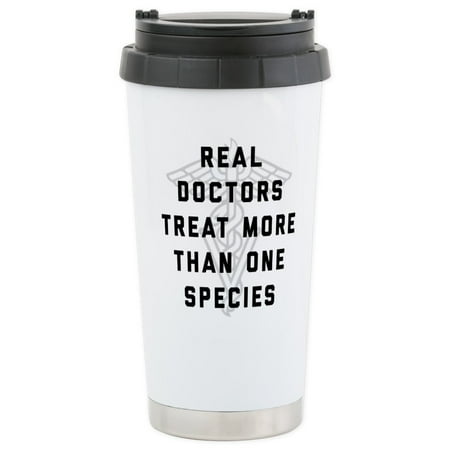 Regal Stainless CafePress - Real Doctors Trea - Stainless Steel Travel Mug, Insulated 16 oz. Coffee Tumbler ()
