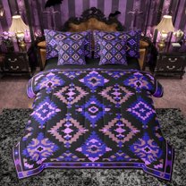 Castle Fairy Hippie Tribal Aztec Bedding Comforter Set 7pcs for Boys Girls Teenagers,Southwestern Bohemian Theme Queen Bedding Sets Super Cozy,Boho Abstract Geometric Queen Sheet Sets