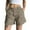 B-Dark Grey, variant on EMMIOL Women's Mid Waist Cargo Shorts Elastic Waist Casual Summer Cotton Shorts with Pockets
