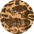 thumbnail image 1 of Ahgly Company Indoor Round Abstract Orange Modern Area Rugs, 6' Round, 1 of 4