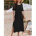 thumbnail image 2 of Vestido de verano Zeagoo, negro, casual, holgado, línea A, Maxi 2025, 2 of 6