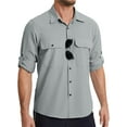 thumbnail image 4 of .Men's Sun Protection Shirt, Long Sleeve Hiking Fishing Shirt Cooling Quick Dry for Safari, 4 of 8