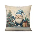 thumbnail image 2 of Gnomes Short Christmas Tree Gift Throw Pillow Covers Modern Throw Pillow Case 2 Pack Vintage Throw Cushion Case for Room Home Patio Bedroom Livingroom, 2 of 7