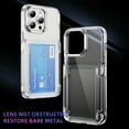 thumbnail image 3 of for iPhone 16 Pro Case Wallet Clear, with Credit Card Holder ID Card Slot Drop Protection Shockproof Anti-Scratch Transparent Cover for Women Men for iPhone 16 Pro, Clear, 3 of 7