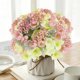 thumbnail image 4 of Ramo de flores artificiales para decoración del salón Arreglo floral artificial con jarrón para mesa de oficina en casa y regalos, 4 of 6