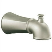 Moen 125753BN Wall-Mount Tub Spout w/ Pull-Up Diverter, Brushed Nickel