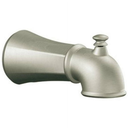 Moen 125753BN Wall-Mount Tub Spout w/ Pull-Up Diverter, Brushed Nickel