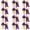 Sequin - Purple & Gold, variant on 12PCS 7" Large Glitter Cheer Hair Bows Ponytail Holder Elastic Band Handmade for Cheerleading Teen Girls Sports Red