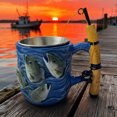 thumbnail image 4 of Naiovety Tazas de café con asa para carrete de pesca, ideales para pescar, fáciles de limpiar, regalo perfecto para padres y maridos. Juegos de servir café y té, 4 of 6