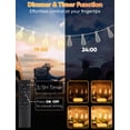 thumbnail image 4 of Cadena de luces LED para exteriores Brightever de 120 pies con mando a distancia, color blanco, 4 of 7