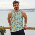 thumbnail image 6 of KLL Hot Dog Pizza Print Men's Muscle Gym Workout Stringer Tank Tops Bodybuilding Fitness T-Shirts Tank Tops Men-Medium, 6 of 7