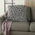 thumbnail image 4 of Mina Victory Life Styles 20x20" Square Velvet Sponge Finger Throw Pillow in Gray, 4 of 5