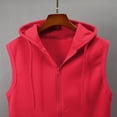 thumbnail image 5 of AOOCHASLIY 2023 Men Fall Coat Fashion Men Sleeveless Hooded Waistcoat Slim Jacket Blouse Tops Shirt, 5 of 5