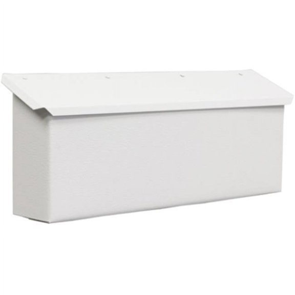 White Textured City Mailbox - 15 x 6.25 x 3 in.