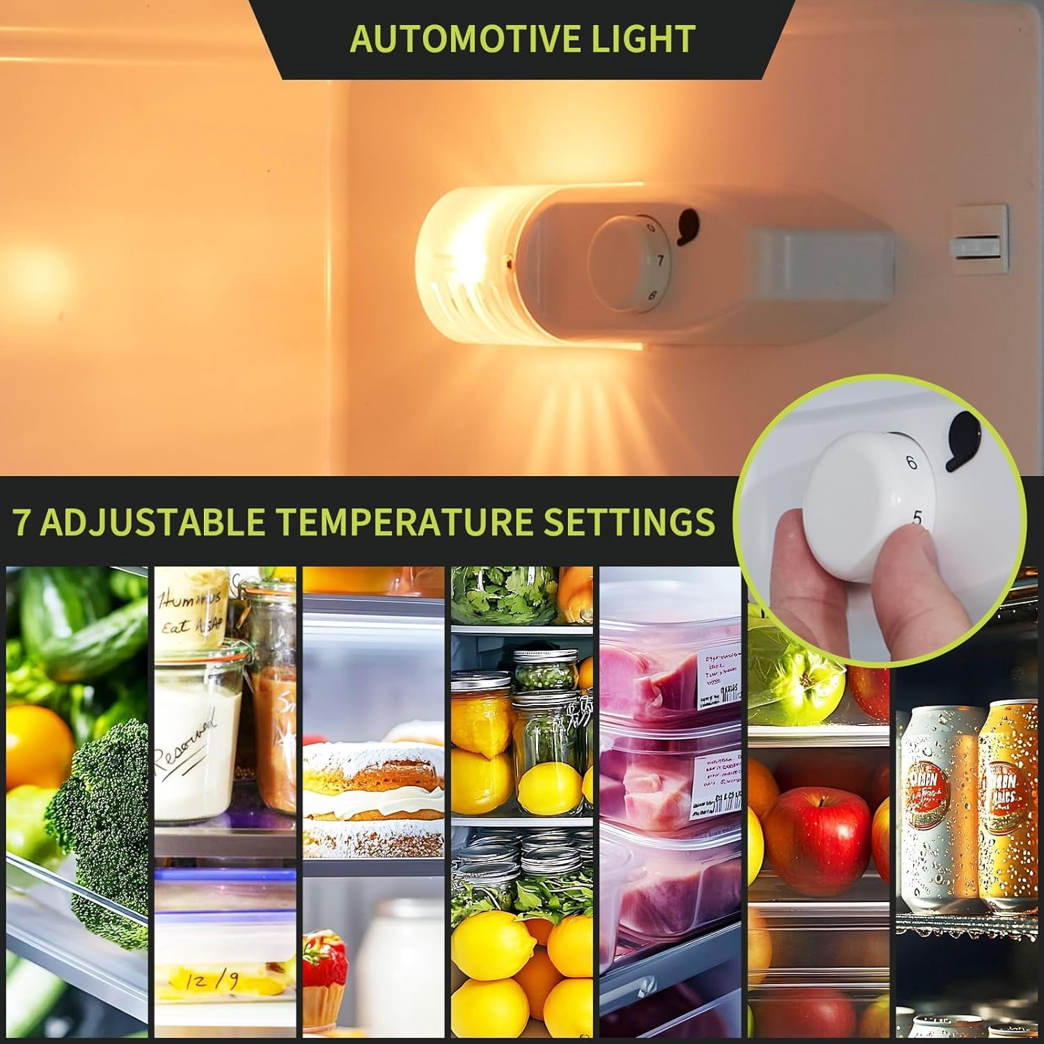 7.5 Cu.Ft Refrigerator with Freezer, 2 Door Fridge, 7 Settings Temperature Adjustable, Large Capacity, Food Storage or Cooling drinks,for Dorm, Office, Bedroom, Kitchen, Bar Use​